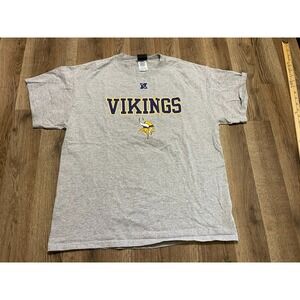 NFL Team Apparel Shirt, Men's Size Large, Gray, Minnesota Vikings